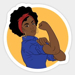 Blak woman too strong Sticker